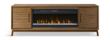 image Burrell 80″ Midcentury Fireplace console