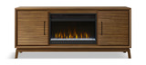 Burrell 64″ Midcentury Fireplace Media Console thumbnail 1