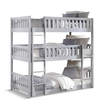 Atlantis Triple Bunk With Ladder - Gray