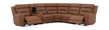 Jackie 6 Piece Leather Power Reclining Sectional