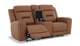 Jackie Leather Power Reclining Loveseat With Console thumbnail 6