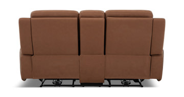 Jackie Leather Power Reclining Loveseat With Console