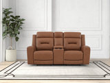 Jackie Leather Power Reclining Loveseat With Console thumbnail 5