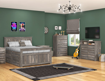 image Bunkhouse B2 Twin Panel Bed With 4 Drawer Underdresser - Driftwod