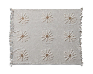 Tufted Flowers Throw