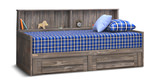 Roomsaver Twin Bed With Trundle And Mattress - Driftwood thumbnail 1