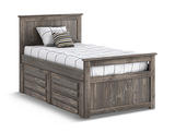 Bunkhouse B2 Twin Panel Bed With 4 Drawer Underdresser - Driftwood thumbnail 1