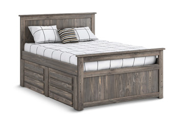 image Bunkhouse B2 Full Panel Bed With 4 Drawer Underdresser - Driftwood
