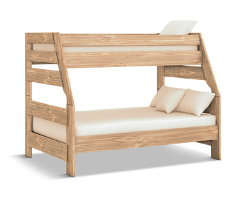 image Bunkhouse B2 Twin/Full Bunk Bed - Buckskin
