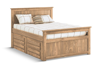 image Bunkhouse B2 Full Panel Bed With 4 Drawer Underdresser - Buckskin