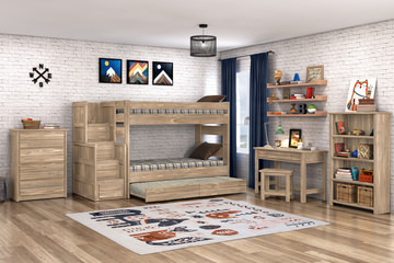 Bunkhouse B2 Twin/Twin Bunk Bed - Buckskin