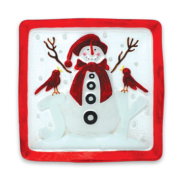 Snowman Joy Platter