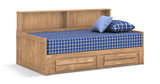 Roomsaver Twin Bed With Trundle And Mattress - Buckskin thumbnail 1