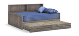 Roomsaver Full Bed With Trundle And Mattress - Driftwood thumbnail 3