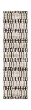 image Raylan Ivory/Black Area Rug - 2′0″ X 8′0″