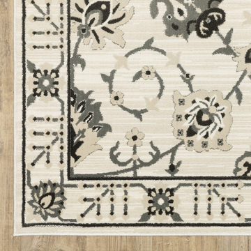 Raylan Ivory/Grey Area Rug - 8′0″ X 11′0″