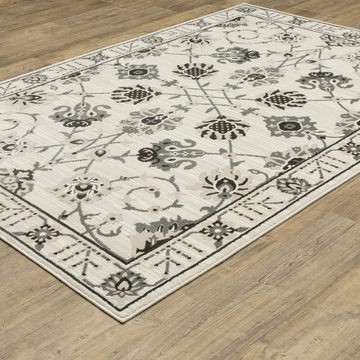 Raylan Ivory/Grey Area Rug - 8′0″ X 11′0″