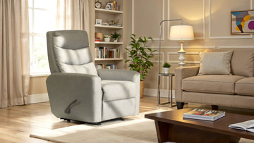 Merlin Glider Recliner - Silver