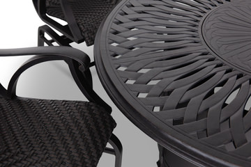 San Tropez 5 Piece Fire Table Set