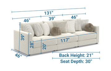 Bentley 3 Piece Sofa Sectional
