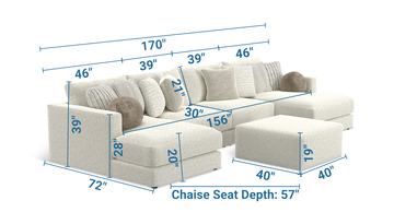 Bentley 4 Piece Sectional
