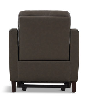Atlas Leather Power Recliner - Charcoal