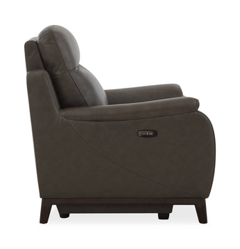 Atlas Leather Power Recliner - Charcoal
