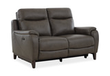 Atlas Leather Power Reclining Loveseat - Charcoal thumbnail 2