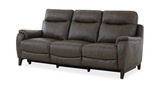 Atlas Leather Power Reclining Sofa - Charcoal thumbnail 6