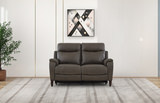 Atlas Leather Power Reclining Loveseat - Charcoal thumbnail 7