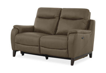 Atlas Leather Power Reclining Loveseat - Sand