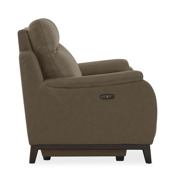 Atlas Leather Power Reclining Loveseat - Sand