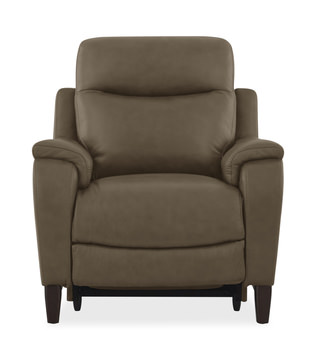 Atlas Leather Power Recliner - Sand