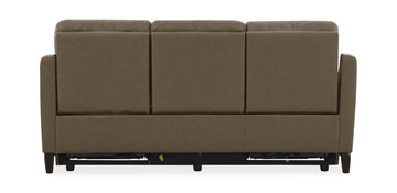 Atlas Leather Power Reclining Sofa - Sand