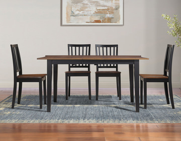 Oxbow Table And 4 Side Chairs