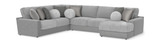Kayla 4 Piece Modular Sectional - Plalatium thumbnail 1
