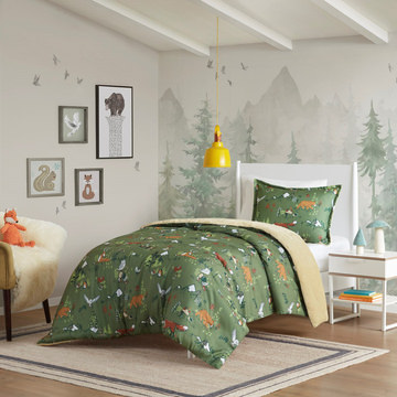 Heath Forest Animals Twin Bedding Set
