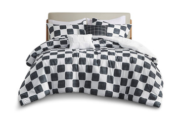 image Miley Checkered Full/Queen Bedding Set