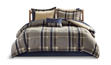 image Robbie Plaid Twin Bedding Set
