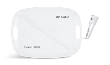 image Outdoor Grill Tong And Platter Set