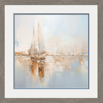 image Gold Boats I Framed Art
