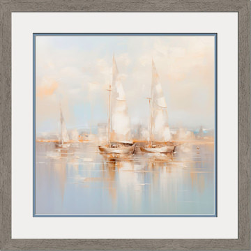 image Gold Boats II Framed Art