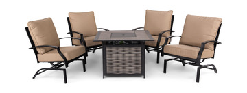 Weston II 5 Piece Fire Table Chat Set 