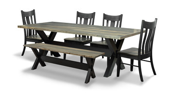 Xaviar Dining Table With 4 Chairs And Bench