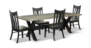 image Xaviar Dining Table With 4 Wood Seat Side Chairs