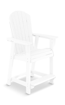St. Simons Fan Back Counter Chair - Destin White