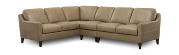 image Purdy 3 Piece Leather Sectional