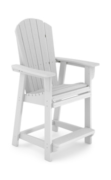 St. Simons Fan Back Counter Chair - Heron Grey