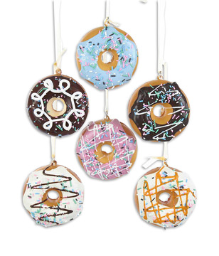 Assorted Donuts With Sprinkles Ornaments