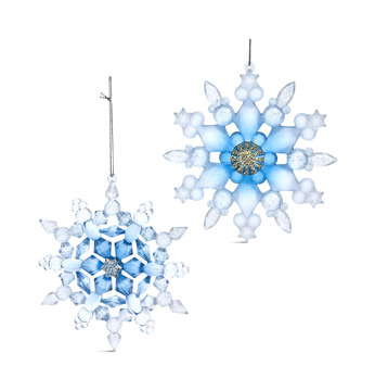 Blue Frost Snowflake Ornament